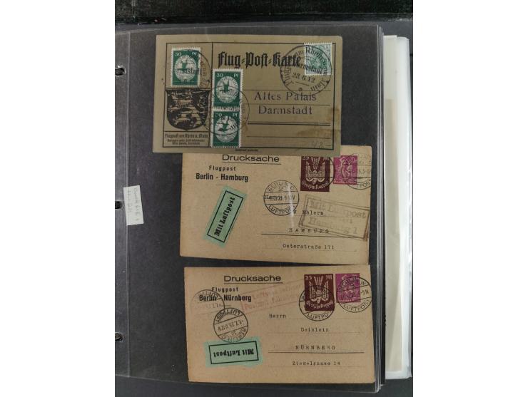1912/53, very interesting group of over 320 entire items, including many ILA, yellow and green dog, Bavarian air-mail, E.EL.P