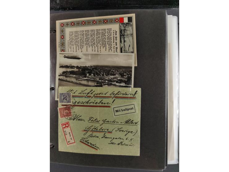 1912/53, very interesting group of over 320 entire items, including many ILA, yellow and green dog, Bavarian air-mail, E.EL.P