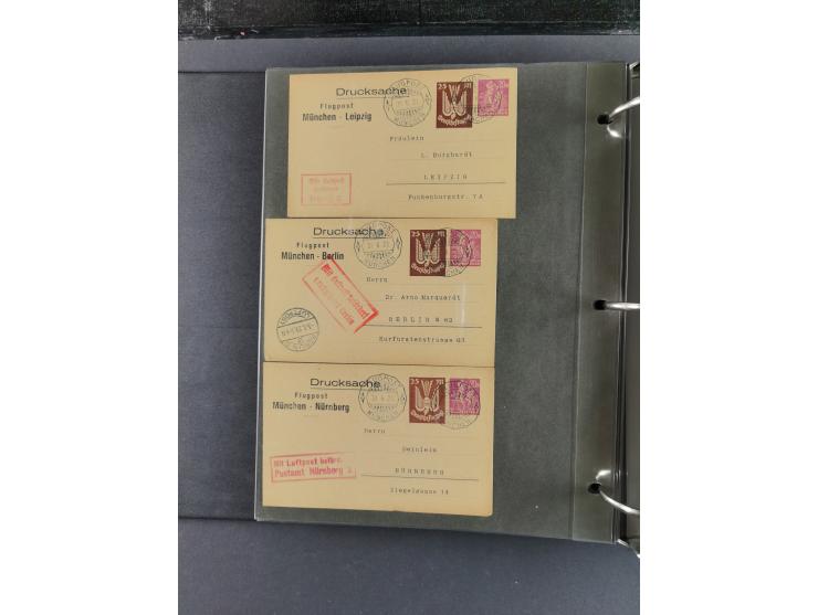 1912/53, very interesting group of over 320 entire items, including many ILA, yellow and green dog, Bavarian air-mail, E.EL.P
