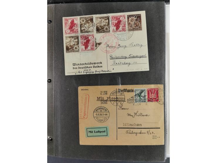 1912/53, very interesting group of over 320 entire items, including many ILA, yellow and green dog, Bavarian air-mail, E.EL.P