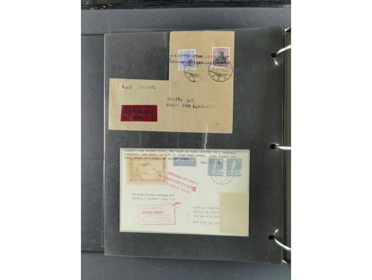 1912/53, very interesting group of over 320 entire items, including many ILA, yellow and green dog, Bavarian air-mail, E.EL.P