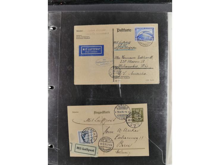 1912/53, very interesting group of over 320 entire items, including many ILA, yellow and green dog, Bavarian air-mail, E.EL.P