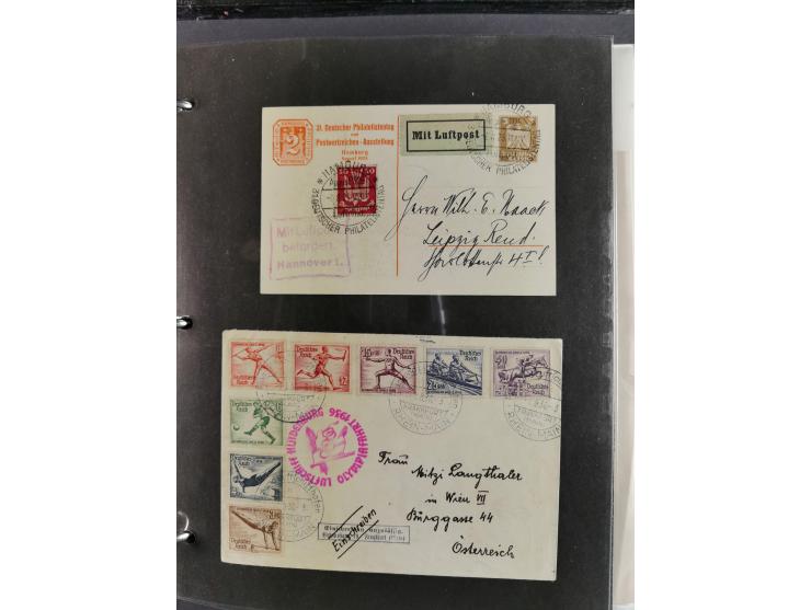 1912/53, very interesting group of over 320 entire items, including many ILA, yellow and green dog, Bavarian air-mail, E.EL.P