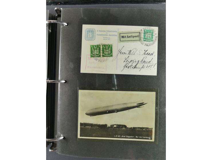 1912/53, very interesting group of over 320 entire items, including many ILA, yellow and green dog, Bavarian air-mail, E.EL.P
