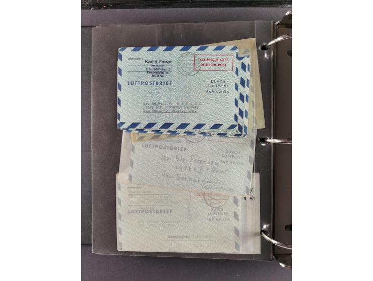 1912/53, very interesting group of over 320 entire items, including many ILA, yellow and green dog, Bavarian air-mail, E.EL.P