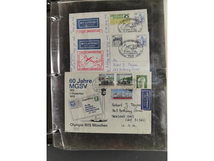 1912/53, very interesting group of over 320 entire items, including many ILA, yellow and green dog, Bavarian air-mail, E.EL.P