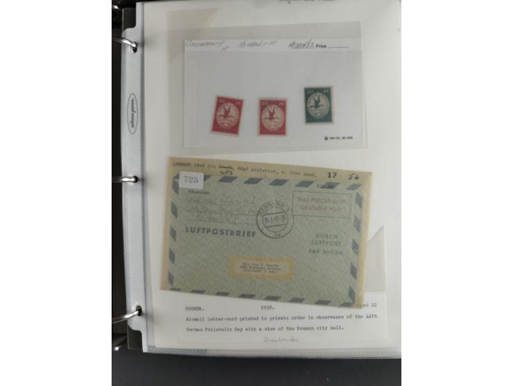 1912/53, very interesting group of over 320 entire items, including many ILA, yellow and green dog, Bavarian air-mail, E.EL.P
