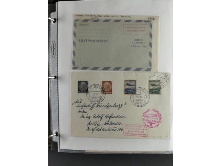 1912/53, very interesting group of over 320 entire items, including many ILA, yellow and green dog, Bavarian air-mail, E.EL.P