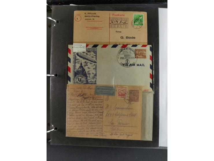 1912/53, very interesting group of over 320 entire items, including many ILA, yellow and green dog, Bavarian air-mail, E.EL.P