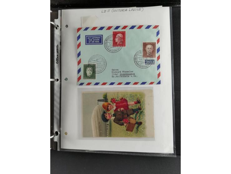 1912/53, very interesting group of over 320 entire items, including many ILA, yellow and green dog, Bavarian air-mail, E.EL.P