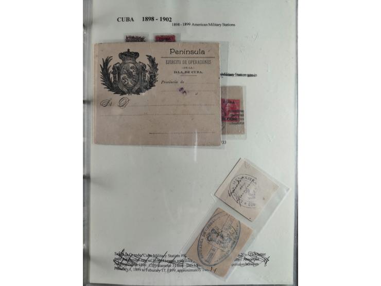 1898/1902, Spanish-American War, specialized collection with many uncommon and significant items such as Spanish Army franchi
