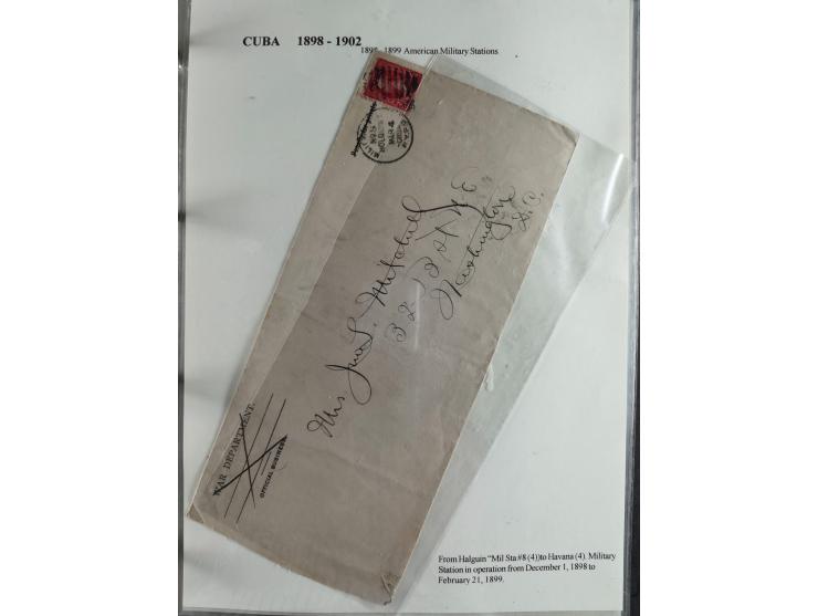 1898/1902, Spanish-American War, specialized collection with many uncommon and significant items such as Spanish Army franchi