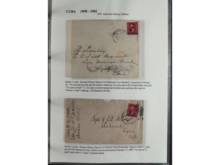 1898/1902, Spanish-American War, specialized collection with many uncommon and significant items such as Spanish Army franchi