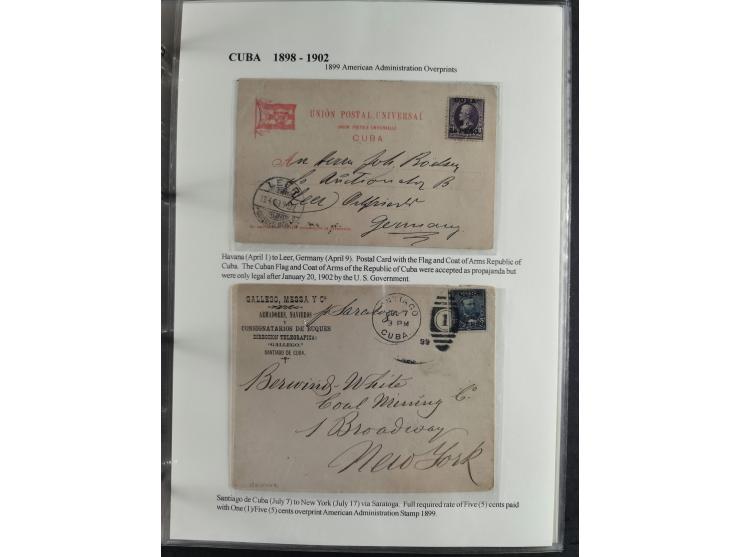 1898/1902, Spanish-American War, specialized collection with many uncommon and significant items such as Spanish Army franchi