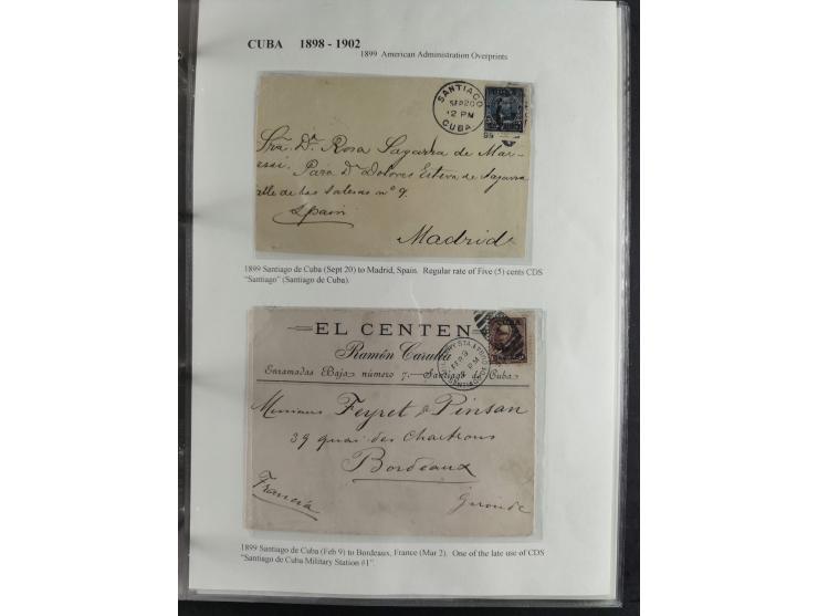 1898/1902, Spanish-American War, specialized collection with many uncommon and significant items such as Spanish Army franchi