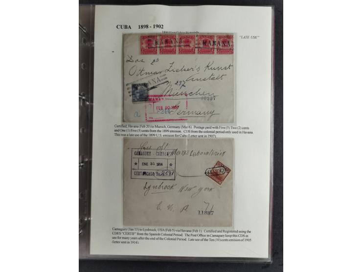 1898/1902, Spanish-American War, specialized collection with many uncommon and significant items such as Spanish Army franchi