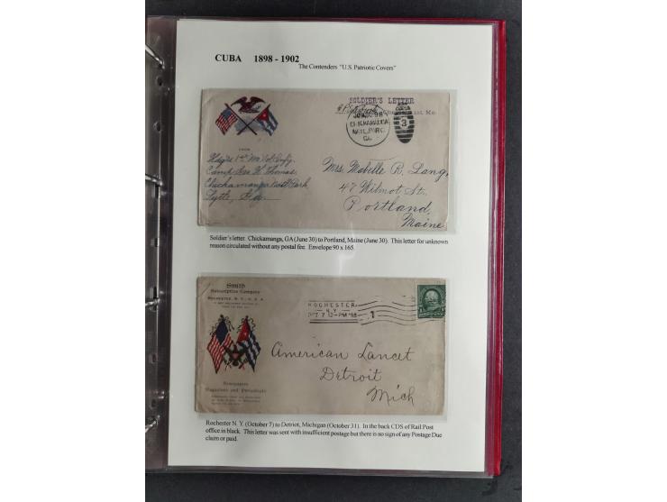 1898/1902, Spanish-American War, specialized collection with many uncommon and significant items such as Spanish Army franchi