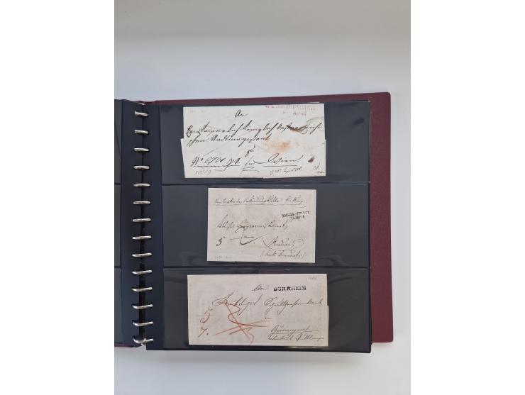 1810/ 68 (ca.), interessante, vorwiegend gestempelte Sammlung mit Briefen, ab Vorphila, dabei Charge-Briefe, Postscheine mit 