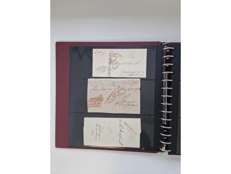1810/ 68 (ca.), interessante, vorwiegend gestempelte Sammlung mit Briefen, ab Vorphila, dabei Charge-Briefe, Postscheine mit 