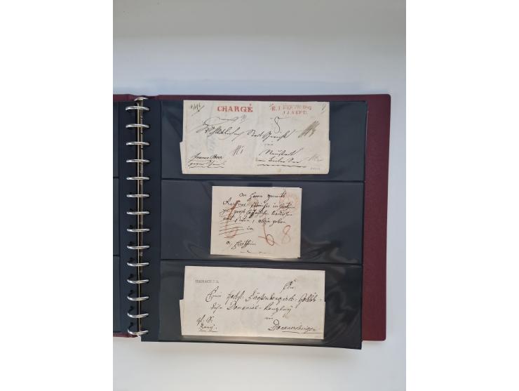 1810/ 68 (ca.), interessante, vorwiegend gestempelte Sammlung mit Briefen, ab Vorphila, dabei Charge-Briefe, Postscheine mit 