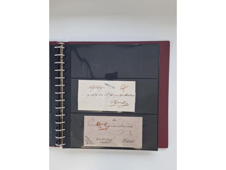 1810/ 68 (ca.), interessante, vorwiegend gestempelte Sammlung mit Briefen, ab Vorphila, dabei Charge-Briefe, Postscheine mit 