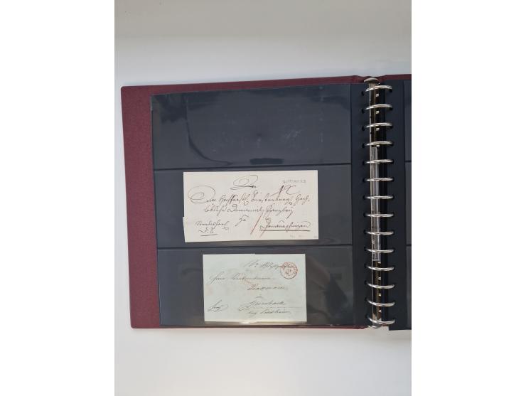 1810/ 68 (ca.), interessante, vorwiegend gestempelte Sammlung mit Briefen, ab Vorphila, dabei Charge-Briefe, Postscheine mit 
