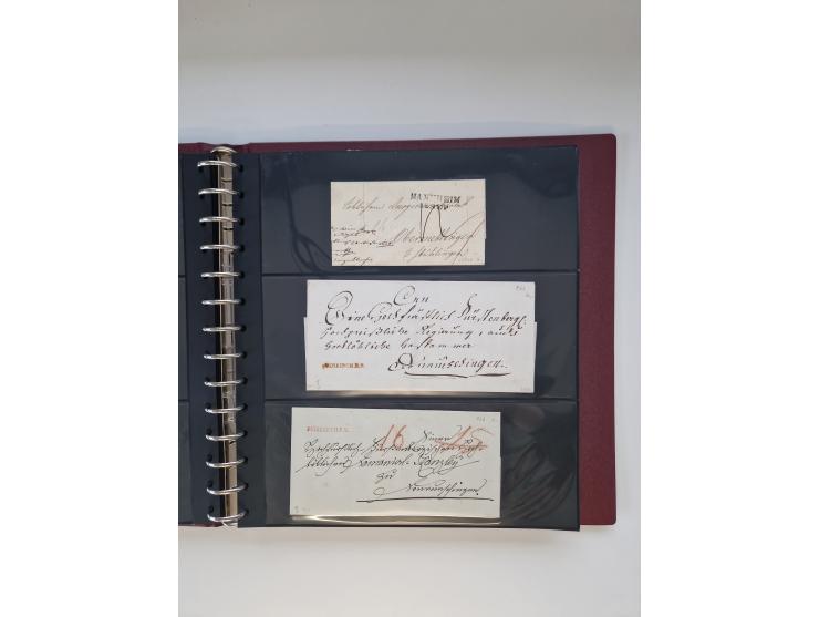 1810/ 68 (ca.), interessante, vorwiegend gestempelte Sammlung mit Briefen, ab Vorphila, dabei Charge-Briefe, Postscheine mit 