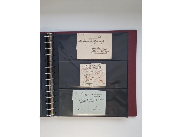 1810/ 68 (ca.), interessante, vorwiegend gestempelte Sammlung mit Briefen, ab Vorphila, dabei Charge-Briefe, Postscheine mit 