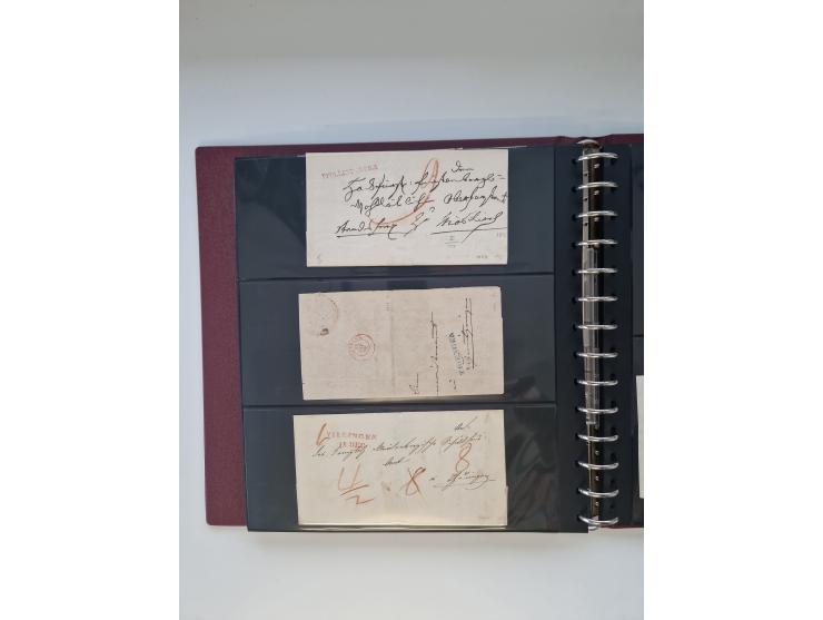 1810/ 68 (ca.), interessante, vorwiegend gestempelte Sammlung mit Briefen, ab Vorphila, dabei Charge-Briefe, Postscheine mit 