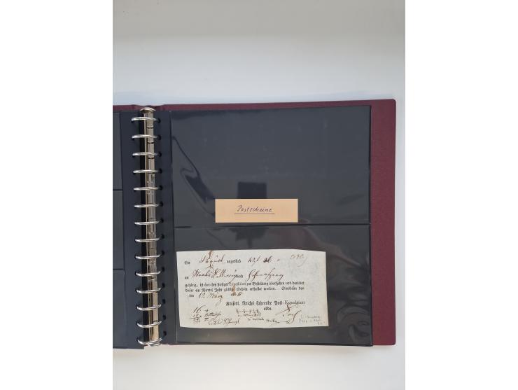 1810/ 68 (ca.), interessante, vorwiegend gestempelte Sammlung mit Briefen, ab Vorphila, dabei Charge-Briefe, Postscheine mit 