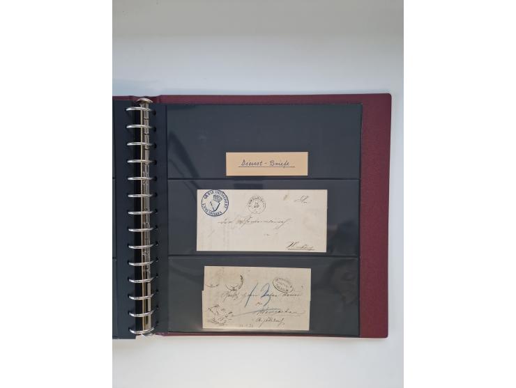 1810/ 68 (ca.), interessante, vorwiegend gestempelte Sammlung mit Briefen, ab Vorphila, dabei Charge-Briefe, Postscheine mit 