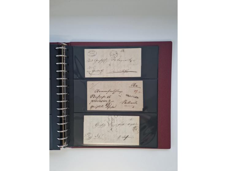 1810/ 68 (ca.), interessante, vorwiegend gestempelte Sammlung mit Briefen, ab Vorphila, dabei Charge-Briefe, Postscheine mit 