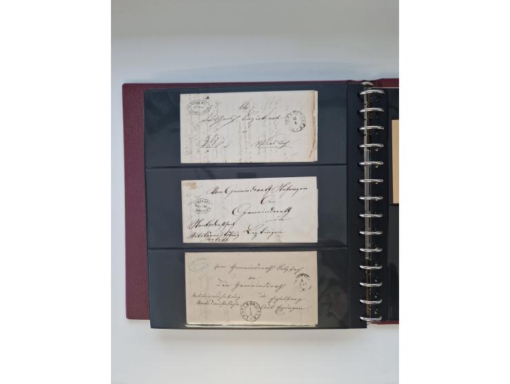 1810/ 68 (ca.), interessante, vorwiegend gestempelte Sammlung mit Briefen, ab Vorphila, dabei Charge-Briefe, Postscheine mit 