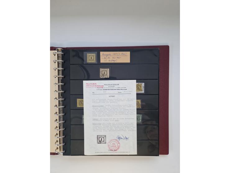 1810/ 68 (ca.), interessante, vorwiegend gestempelte Sammlung mit Briefen, ab Vorphila, dabei Charge-Briefe, Postscheine mit 