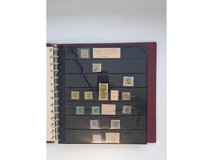 1810/ 68 (ca.), interessante, vorwiegend gestempelte Sammlung mit Briefen, ab Vorphila, dabei Charge-Briefe, Postscheine mit 