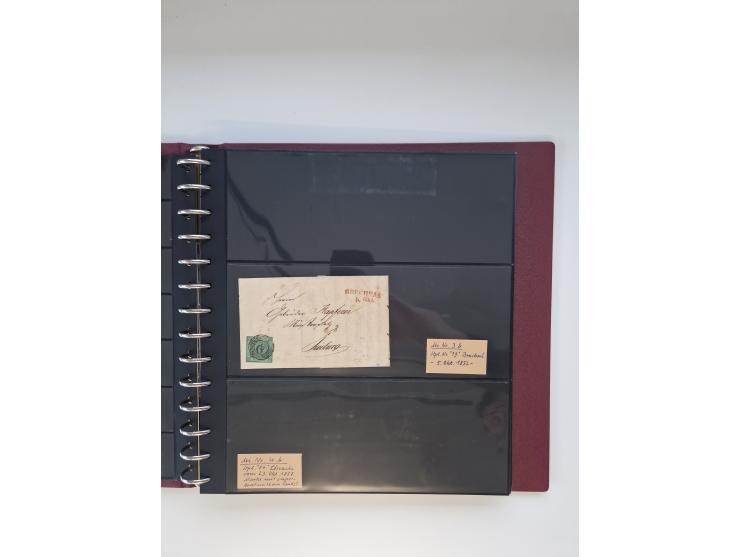 1810/ 68 (ca.), interessante, vorwiegend gestempelte Sammlung mit Briefen, ab Vorphila, dabei Charge-Briefe, Postscheine mit 