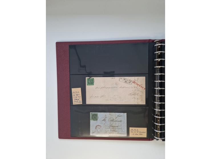 1810/ 68 (ca.), interessante, vorwiegend gestempelte Sammlung mit Briefen, ab Vorphila, dabei Charge-Briefe, Postscheine mit 