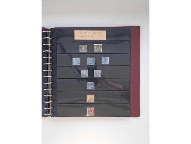 1810/ 68 (ca.), interessante, vorwiegend gestempelte Sammlung mit Briefen, ab Vorphila, dabei Charge-Briefe, Postscheine mit 