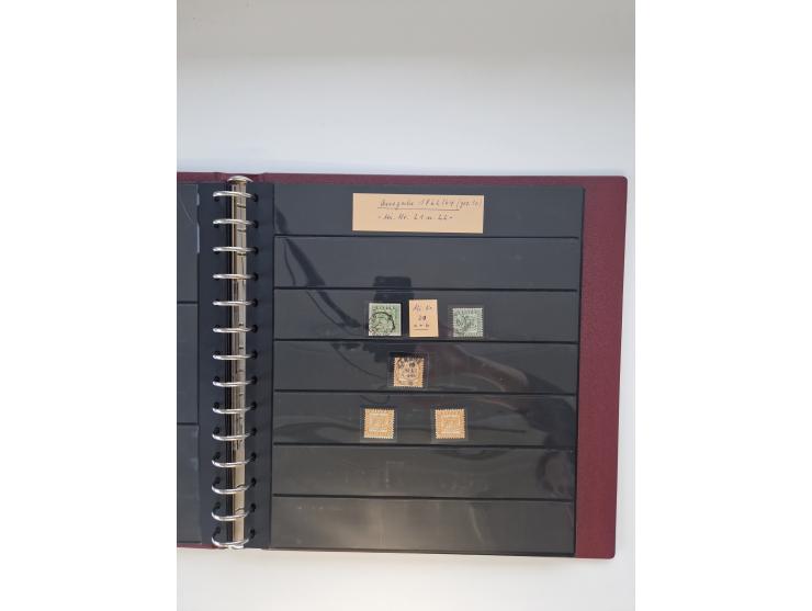 1810/ 68 (ca.), interessante, vorwiegend gestempelte Sammlung mit Briefen, ab Vorphila, dabei Charge-Briefe, Postscheine mit 