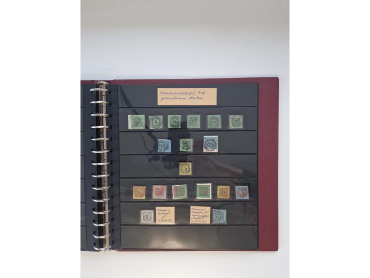 1810/ 68 (ca.), interessante, vorwiegend gestempelte Sammlung mit Briefen, ab Vorphila, dabei Charge-Briefe, Postscheine mit 