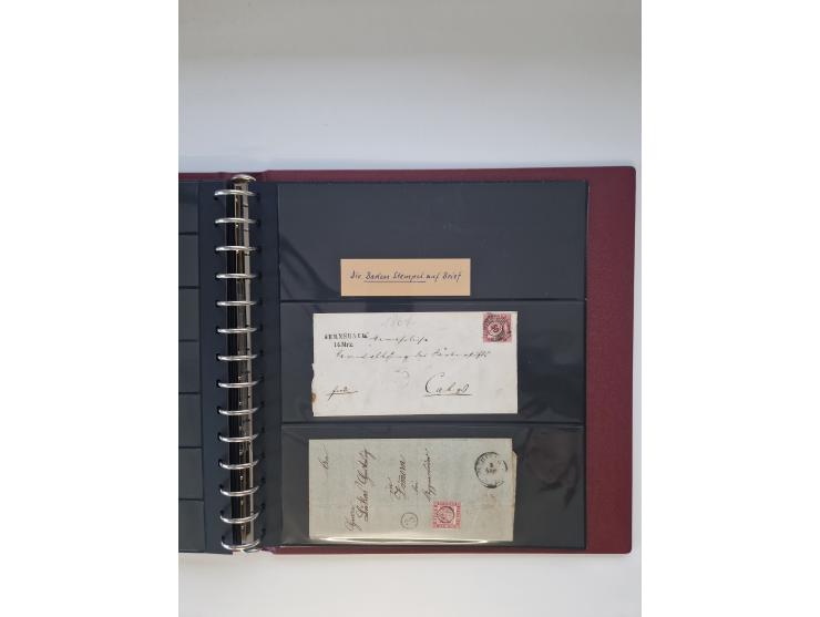 1810/ 68 (ca.), interessante, vorwiegend gestempelte Sammlung mit Briefen, ab Vorphila, dabei Charge-Briefe, Postscheine mit 