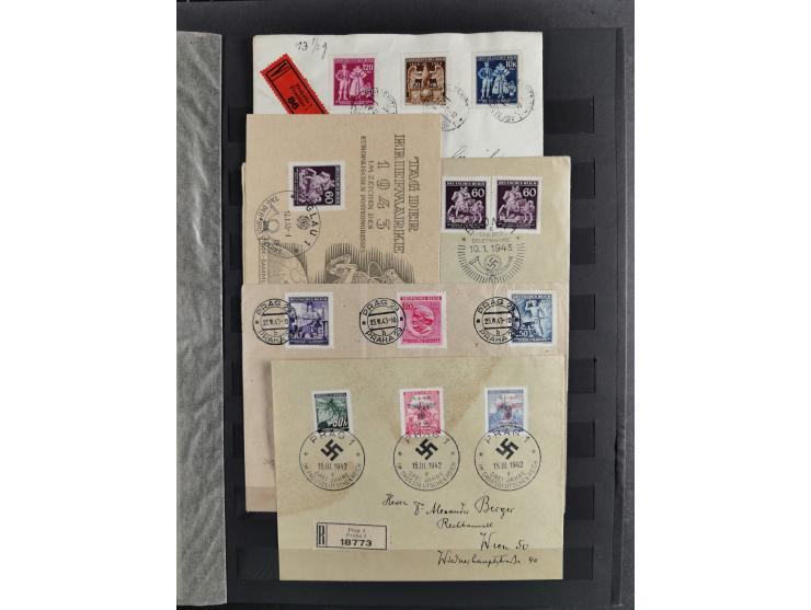 1939/45, interesting group of hundreds of covers, cards and on pieces, including many different cancellations, registered cov