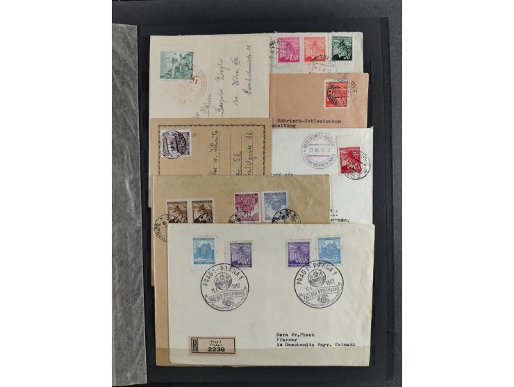 1939/45, interesting group of hundreds of covers, cards and on pieces, including many different cancellations, registered cov