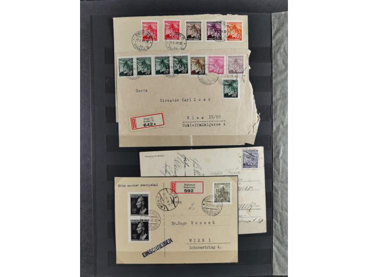 1939/45, interesting group of hundreds of covers, cards and on pieces, including many different cancellations, registered cov