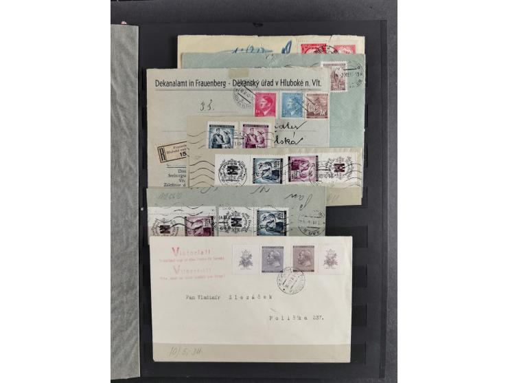 1939/45, interesting group of hundreds of covers, cards and on pieces, including many different cancellations, registered cov