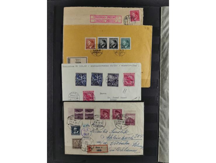 1939/45, interesting group of hundreds of covers, cards and on pieces, including many different cancellations, registered cov