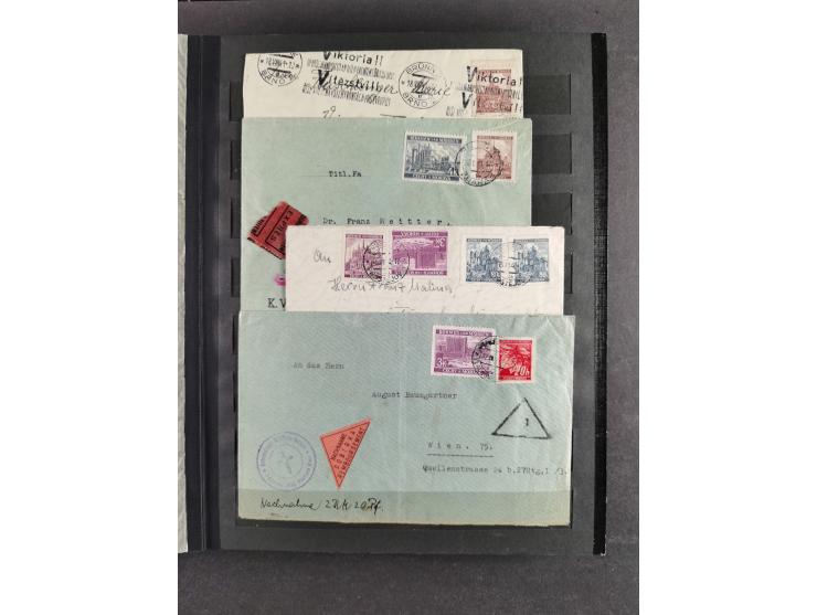 1939/45, interesting group of hundreds of covers, cards and on pieces, including many different cancellations, registered cov