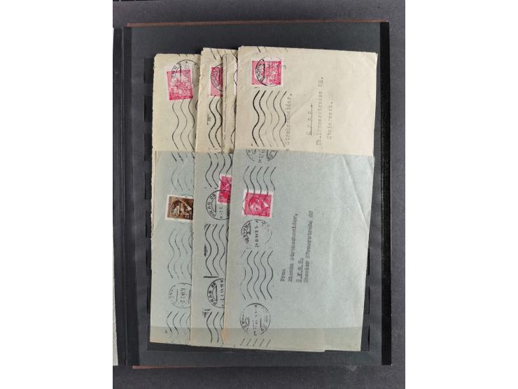 1939/45, interesting group of hundreds of covers, cards and on pieces, including many different cancellations, registered cov