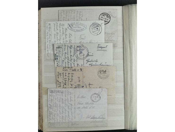 1939/45, interesting group of hundreds of covers, cards and on pieces, including many different cancellations, registered cov