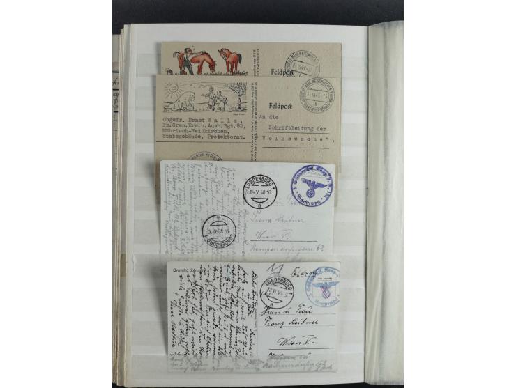 1939/45, interesting group of hundreds of covers, cards and on pieces, including many different cancellations, registered cov